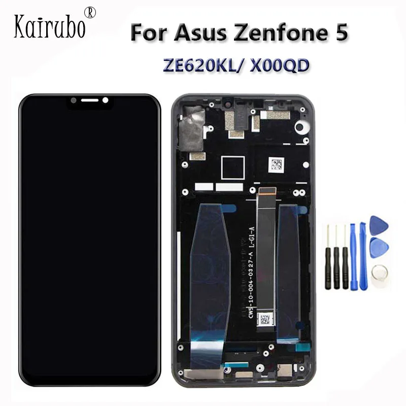 

6.2inch For Asus Zenfone 5 ZE620KL LCD Display Touch Screen Digitizer Assembly Replacement Parts For ASUS X00QD LCD +Frame+Tools