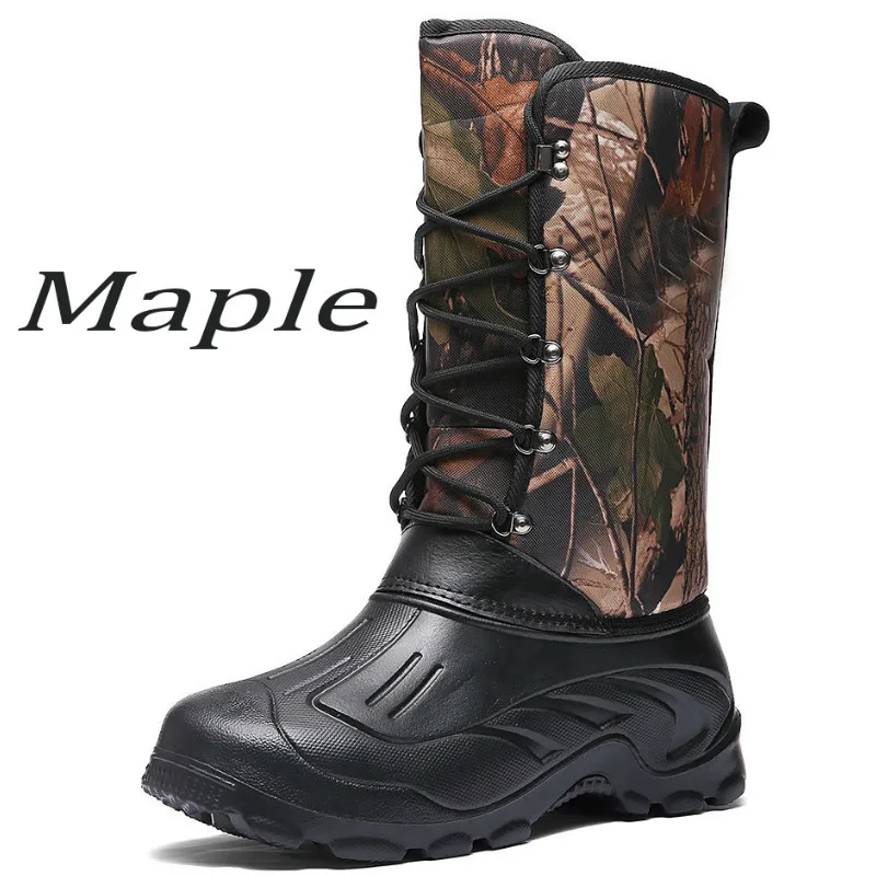 Botas térmicas impermeables antideslizantes para hombre y mujer, zapatos tácticos de pesca, acampada al aire libre, senderismo, caza, escalada, invierno, talla 39-46