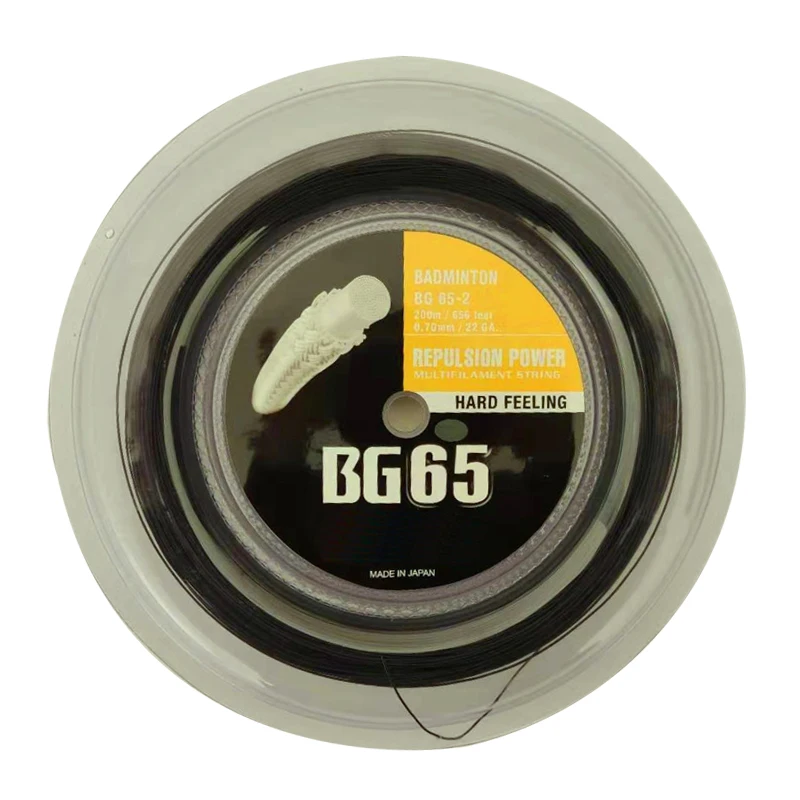 Жесткое ощущение 200 метров BG65 веревка для бадминтона/веревка для ракетки для бадминтона - Цвет: Black