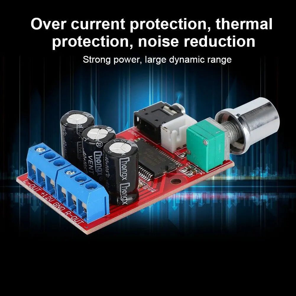 XH-M145 12V 1.5A Digital Power Amplifier Board Class D Audio Integrated Circuits Anti Corrosion Wide Voltage Easy Operate