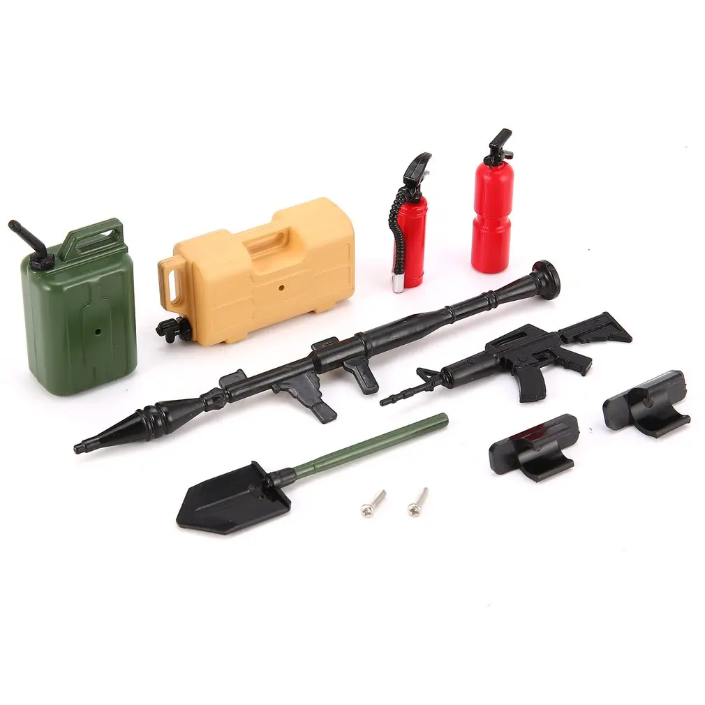 

AUSTAR Mini Simulated Toy Model Machine Gun Gasoline Tank Fire Extinguisher Shovel Kit for RC Car Children Present Gift fz