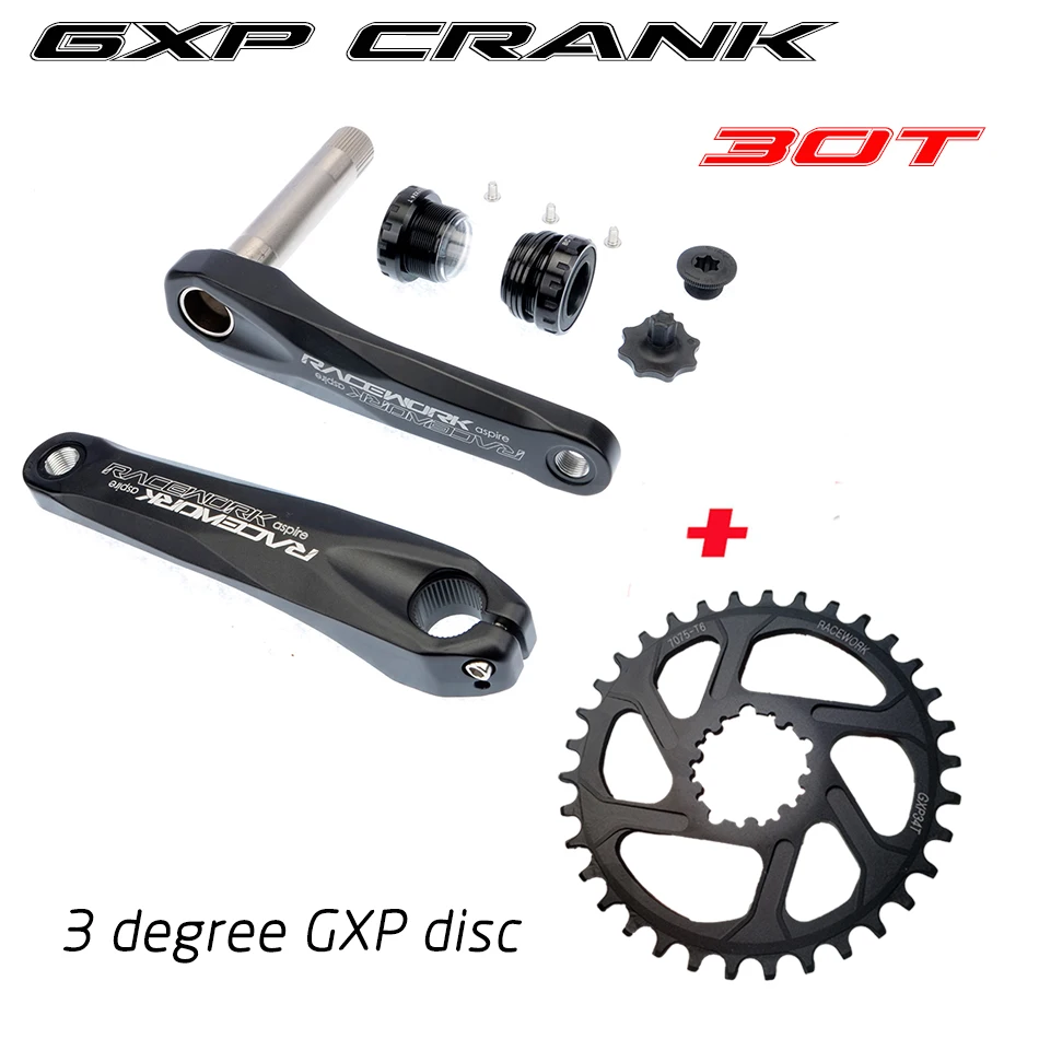 170crank GXP 30T (3) Fahrrad kurbel гоночный велосипед MTB GXP Kurbel алюминиевый легиер Mit Boden Kurbel 170 crank platte rot 32 T 34 T 36 T 38 T - Цвет: 170crank GXP 30T (3)