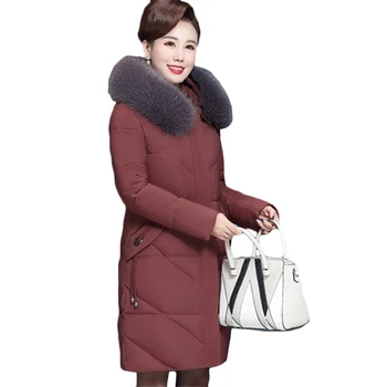 

Parka Nicesnowl Women Winter Down jacket Women Coat Long Hooded Outwear Female Parka Thick Cotton Padded Female down Coats 014