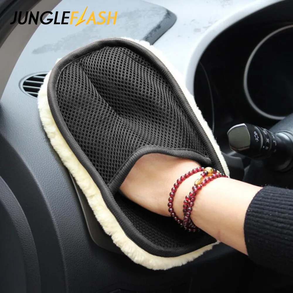 Аксессуары для мойки автомобиля JUNGLEFLASH мягкие шерстяные перчатки уход за