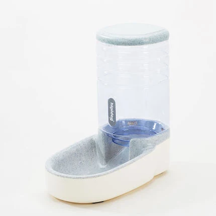 gray feeder Автоматические миски для кормления кошек и собак, дозатор питьевой воды для домашних животных, автоматические кормушки для воды, диспенсер для еды, кормушки поилки, нескользящая основа - Цвет: gray feeder