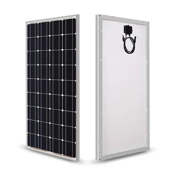 Solar Panel 100w 200w Solid 18V Rigid Glass Solar Panel 120W Maximum Power Monocrystalline Cell 12V 24V Battery Charger 1