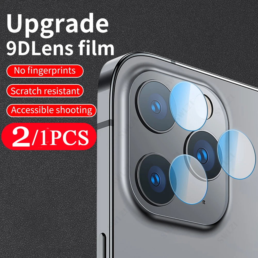 2/1Pcs Camera Protector For Iphone X Xr Xs 12 Mini 11 Pro Max Se 2020 8 7 Plus Lens Protective Film Phone Screen Protector Glass