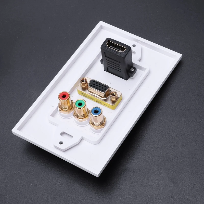 Hdmi Vga 3 Rca Композитная Панель три в одном интегрированная мультимедийная настенная панель разъем для аудио-видео настенная панель