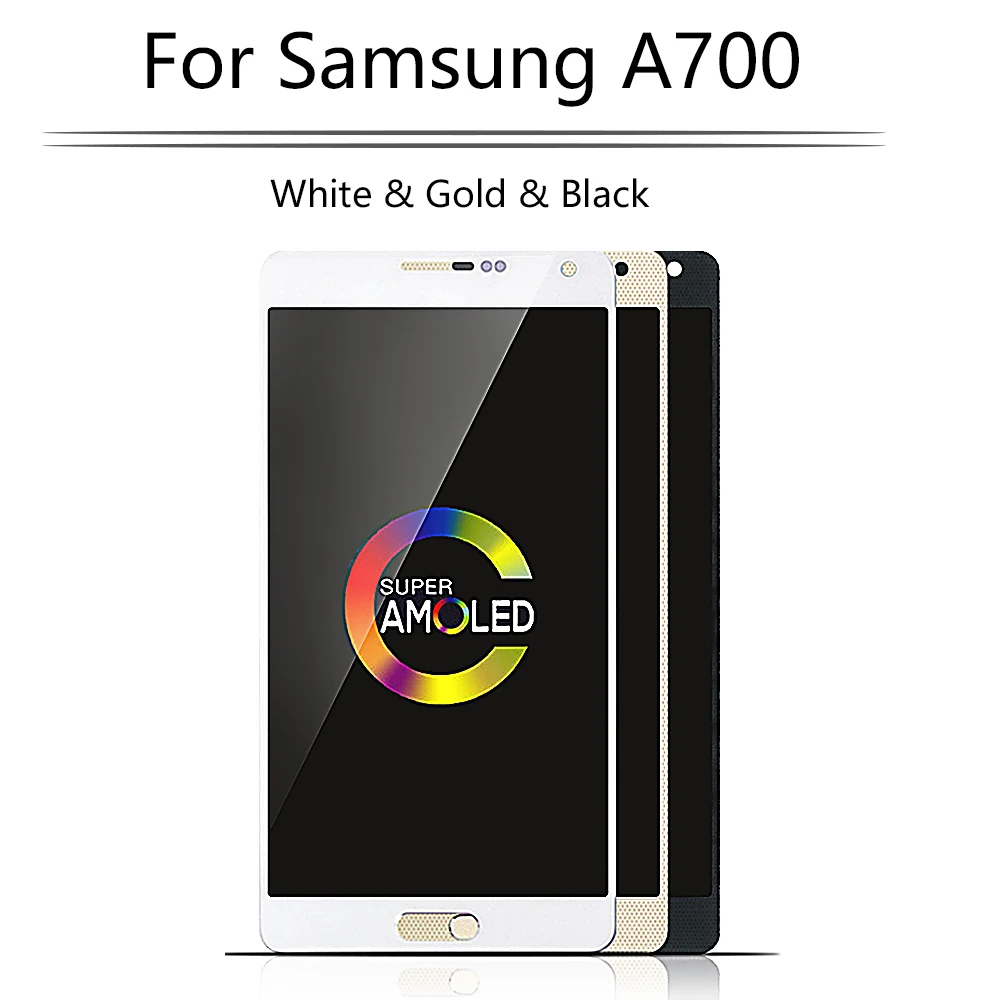 Pаспродажа AMOLED Мобильный телефон ЖК для SAMSUNG Galaxy A700 ЖК сенсорный экран дигитайзер для SAMSUNG A7 2015 дисплей A700H A700F A700S A700K