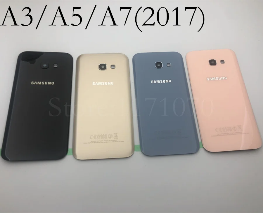 Заднее стекло+ стекло для камеры для samsung Galaxy A3/A5/A7 A320 A520 A720 задняя крышка со стеклянной крышкой задняя дверь Корпус чехол