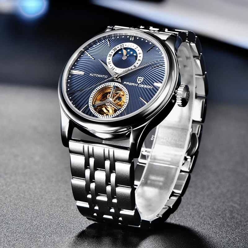 PAGANI DESIGN Top Marke Herrenuhr Mode Tourbillon Automatik Mechanische Uhr Herren Edelstahl Wasserdichte Uhr Relogio Masculino