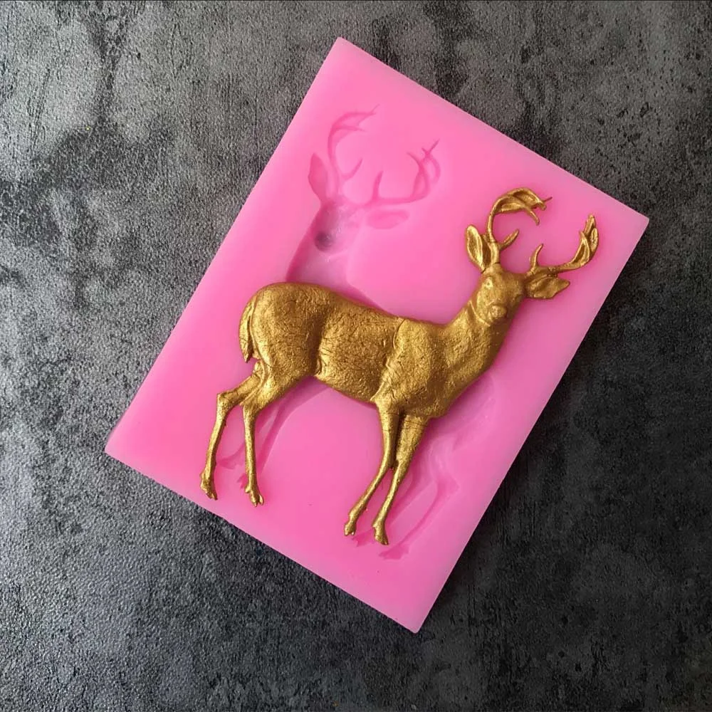 Description Picture 3 of itemAouke Christmas Deer Decoration Cookie Cutter Shape Food Grade Silicone Cake  Mold Cake Tools B025