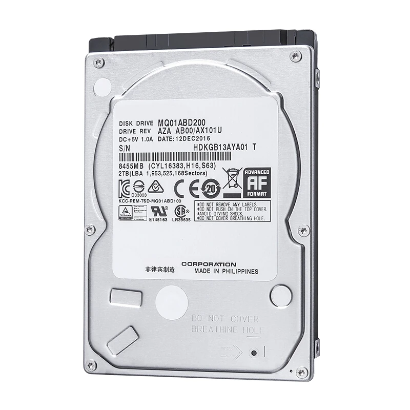 New Original HDD For Toshiba 2TB 2.5" SATA 6 Gb/s 128MB 5400RPM For Internal Hard Disk Laptop Hard Drive MQ04ABD200