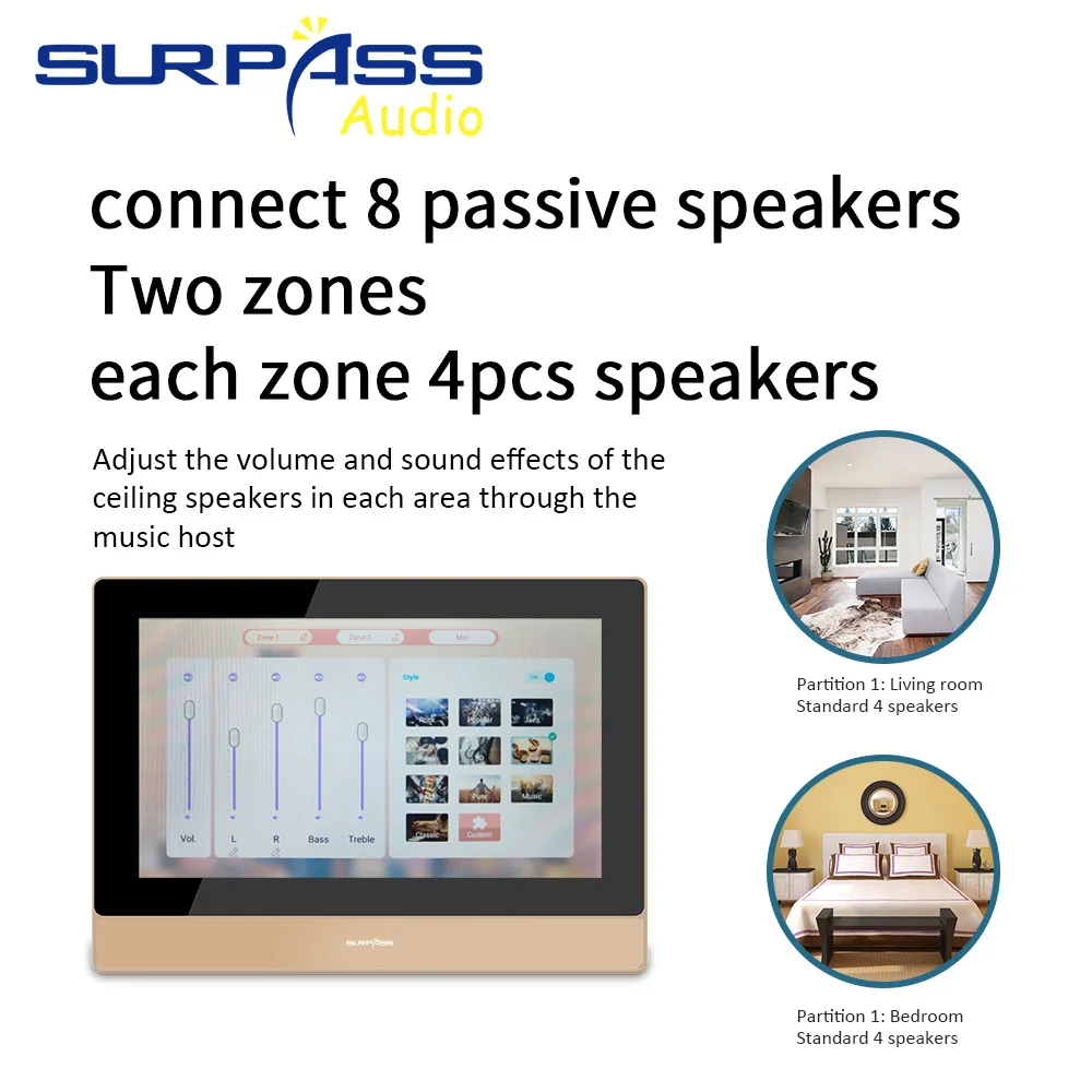 US $669.57 Smart Home Theater WiFi Bluetooth Digital Wall Amplifier Audio PA Ceiling Speaker Wireles Microphone Karaoke Stereo Music Player