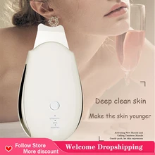 

Professional Ultrasonic Skin Scrubber Blackhead Removal Face Pore Cleaner For Facial Deep Cleansing Facial Skin Care Tool