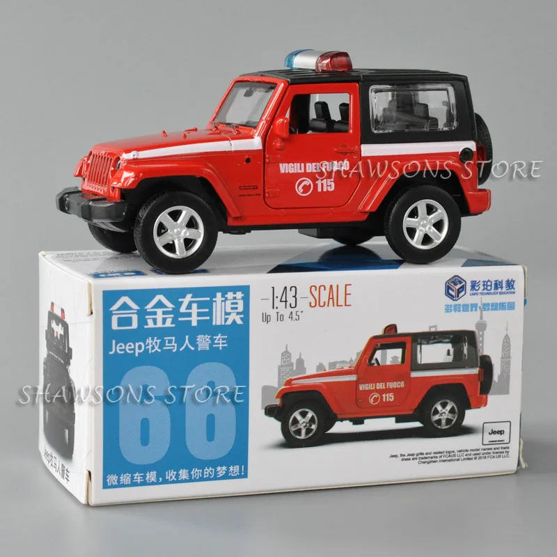 Литая модель автомобиля в масштабе 1:42 игрушки для Wrangler Rubicon SUV полицейский пикап