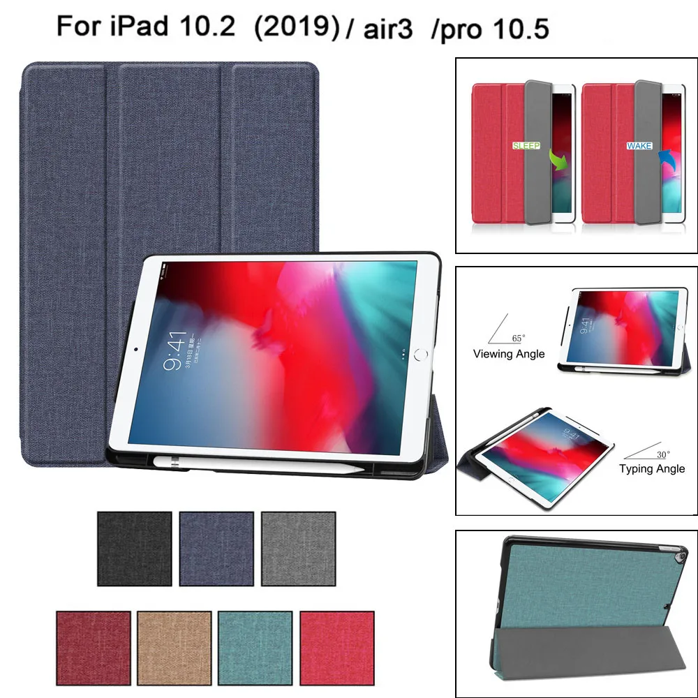 best selling products For iPad 10.2 Air 3 Pro 10.5 Case with Pencil Holder Shockproof Smart Cover for wearable devices