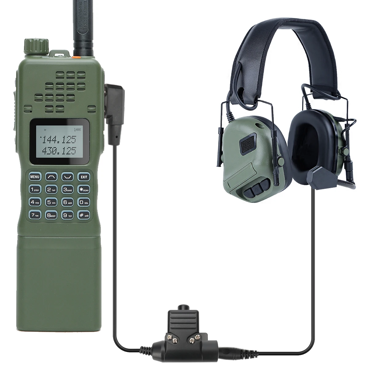 2 way radio Baofeng AR-152 15W Walkie Talkie Tactical Two way Radio with Noise Reduction Sound pickup Headset  Dual Band Radio AN /PRC-152 walkie talkie