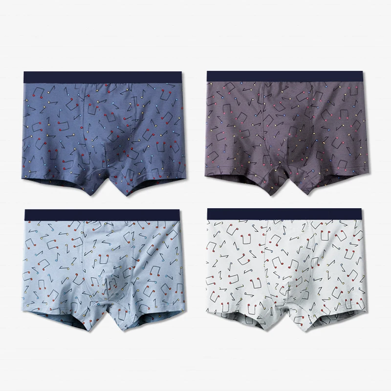3pcs/lot Men Boxers Underwear High Quality Modal Fabric Sexy Comfortable Traceless Breathe Striped Panties Athletic Wholesale