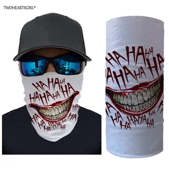 

Twoheartsgirl Punk Style Skull Printed Seamless Face Mask Bandanas for Outdoors Sports Dustproof Hiking Cycling Multi-use Scarf