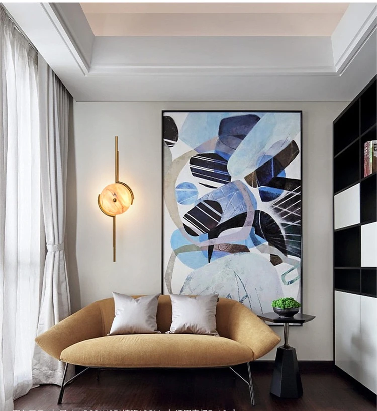 Lâmpada de Parede Iluminação para Casa Moderno Interior Mármore Decoração Design Criativo Sala Estar Quarto Lâmpada - ac 220v Led 7 Luminárias de parede