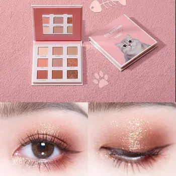 

9 Colors Eye Shadow Palette Glitter Pressed Shimmer Matte Metallic Powder Waterproof Paleta Makeup Eyeshadow Pallete Cosmetic