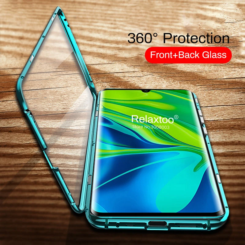 Магнитный флип-чехол для Xiaomi Mi Note 10 pro Чехол двухсторонний стеклянный бампер задняя крышка для Xiaomi Note 10pro note10 pro note10prro