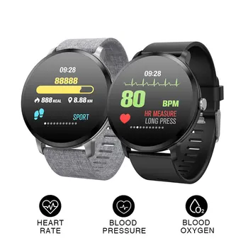 

V11 Smart Watch Waterproof Tempered Glass Smartwatch Fitness Tracker Heart Rate Monitor Sports Watch for iPhone Huawei Phones