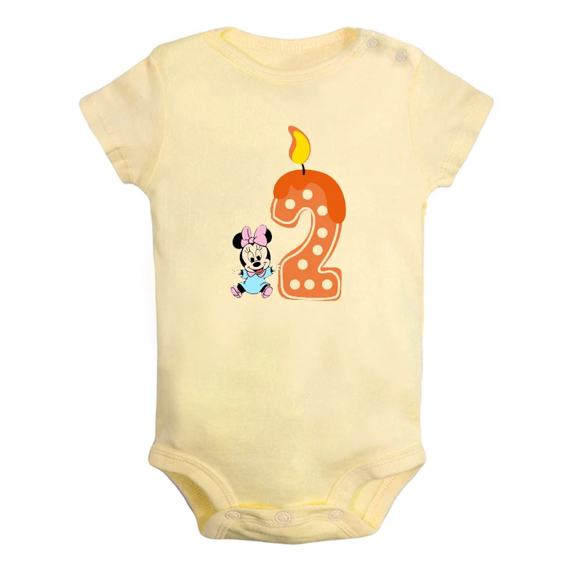 ifBaby2833Y Милая Одежда для новорожденных девочек и мальчиков с изображением Минни Маус, 2 года комбинезон с короткими рукавами, Подарочный костюм - Цвет: ifBaby2833Y
