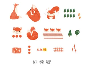 20set/lot Kawaii Stationery Stickers Crayon animal Decorative Mobile Stickers Scrapbooking DIY Japanese Craft Stickers - Цвет: HongHuLi