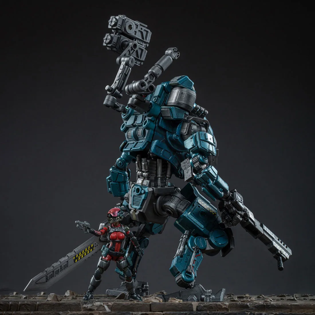 1:24 DIY съемная модель Mecha Солдат модель Строительная игрушка с высокой степенью снижения-Марс цианин