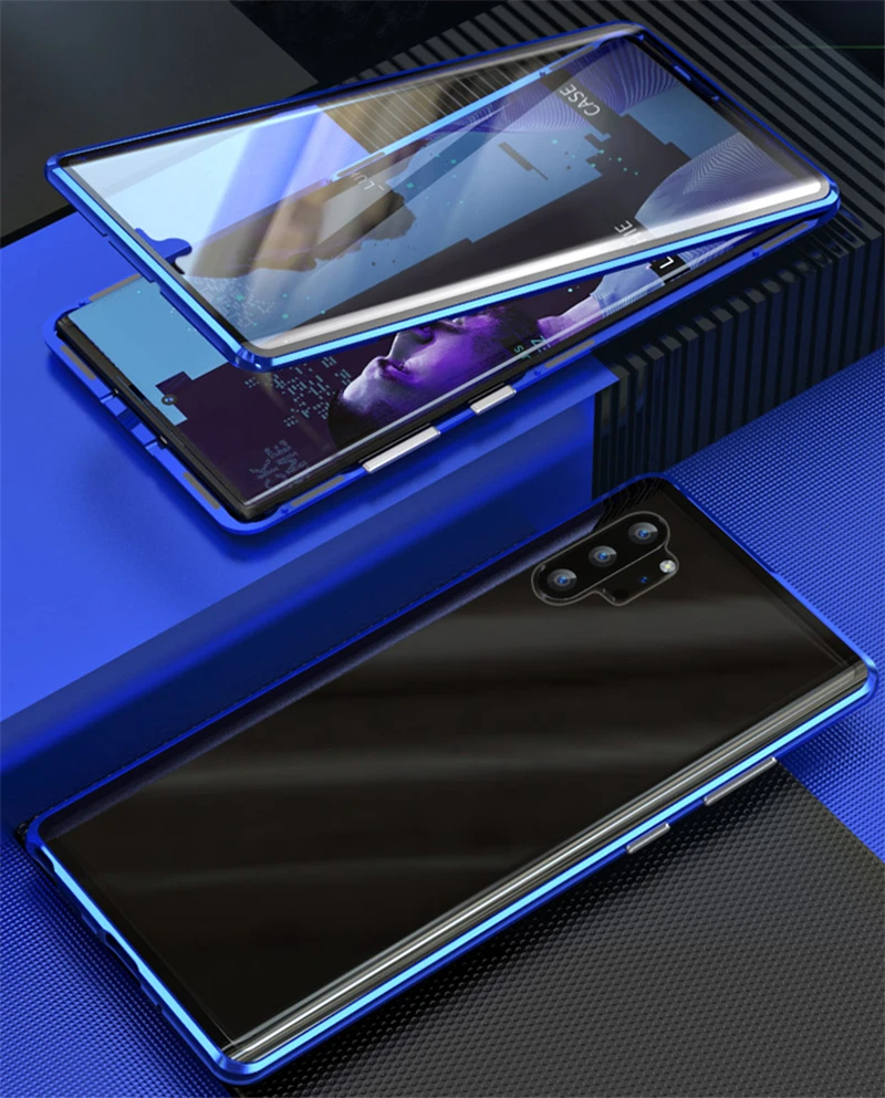 Для samsung Galaxy 10 Pro Магнитный чехол 360 двухсторонний закаленное стекло чехол для samsung S10 S9 S8 Plus S10E Note 9 8 A80 A70 A9