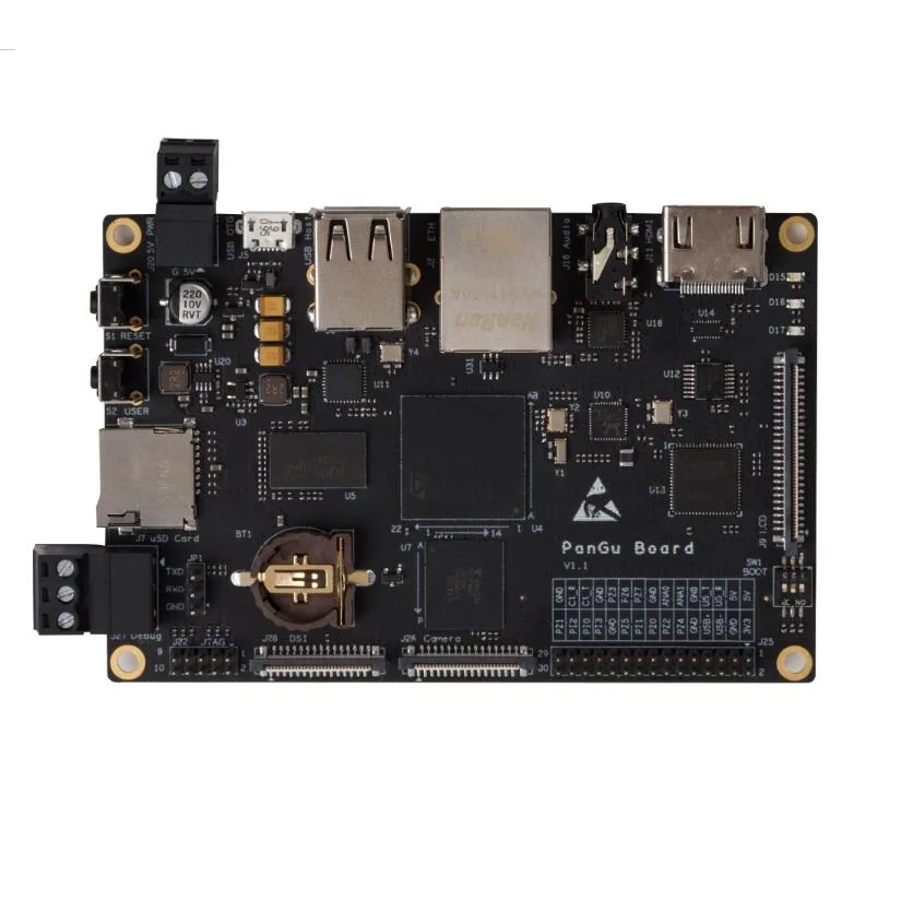 1 шт. x i2SOM PanGu плата ARM Linux макетная плата с STM32MP1 серии STM32MP157A MCU - Цвет: With Acrylic Shell