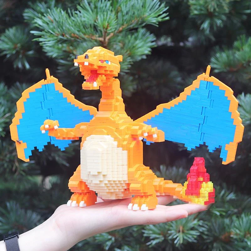 DIY мини конструктор кирпичи Покемон Charizard японское аниме алмазная карманная