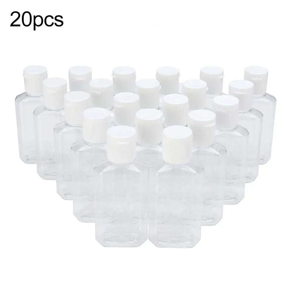 Botella vacía de jabón líquido rellenable para viaje, de 60ml de aceite esencial minibotellas, 20 unidades