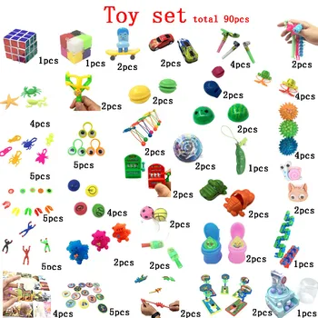 

Interseting Combination 90 Pieces Extrusive-Solving Fidget Kids Toys 2020 Hot Selling Various Styles Toy Set Wholesale