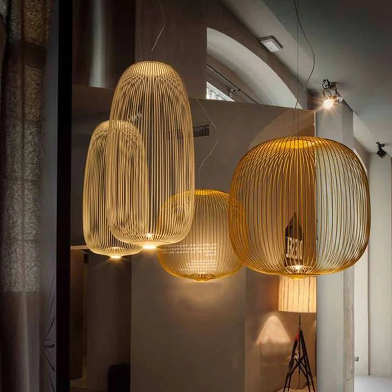 Скандинавские Foscarini спицы люстра luminaria промышленные клетки подвесные люстры потолочные лампы de techo colgante