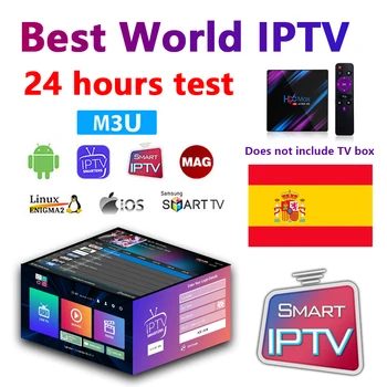 

Europe Spain Morocco UK Smart TV box IPTV supports android ios devices m3u Enigma2 PC Linux no include APP 24 hour free trial