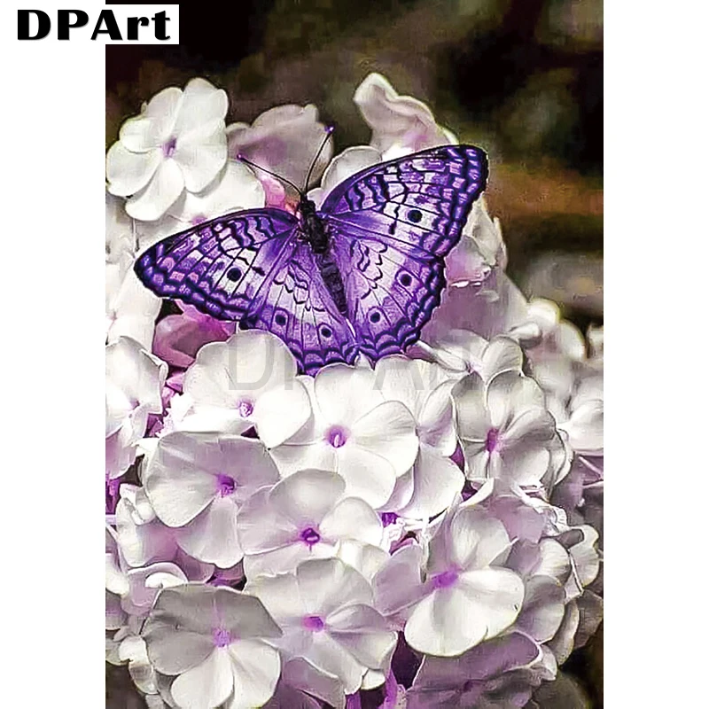 

Diamond Painting Full Square/Round Drill Purple Butterfly Flower 3D Daimond Embroidery Cross Stitch Kit Mosaic Rhinestone A103