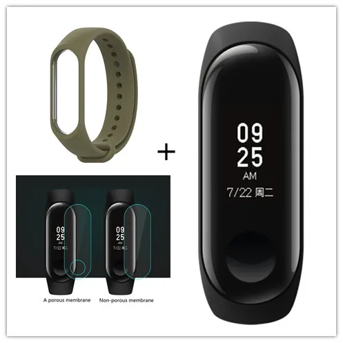 Xiao mi Band 3 mi band 3 фитнес-трекер пульсометр 0,78 ''OLED дисплей Bluetooth 4,2 для Android IOS - Цвет: Army green
