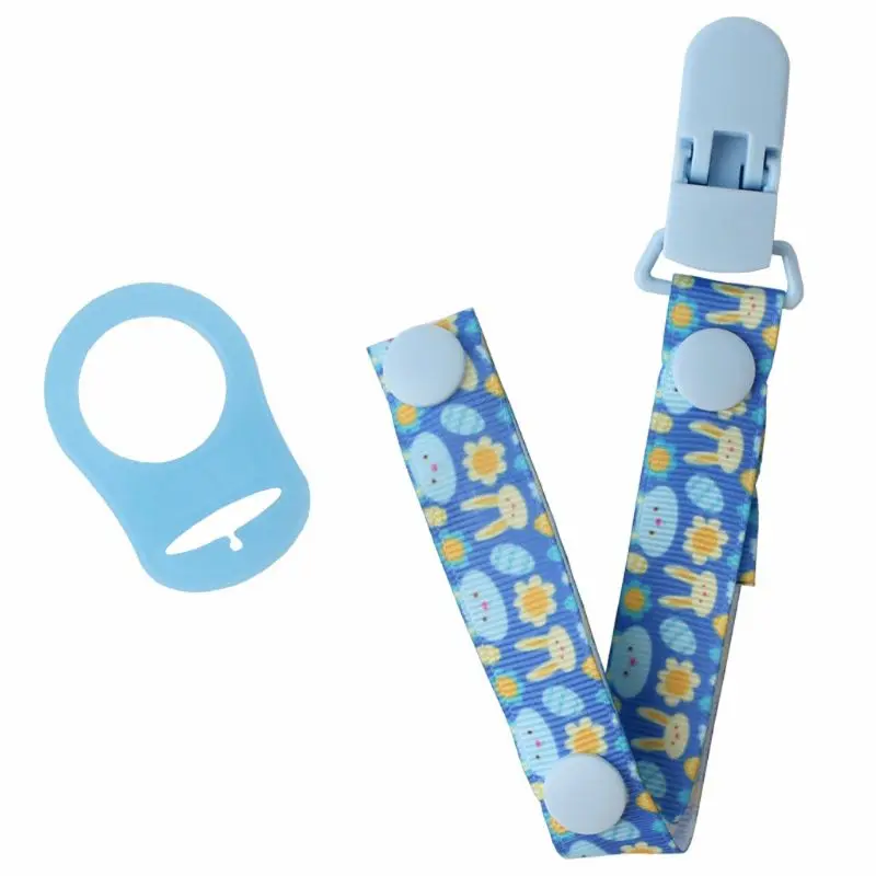 Baby Pacifier Chain with Baby Clip Holder Nursing Adapter for MAM Rings Dummy Soother Nipple Leash Strap
