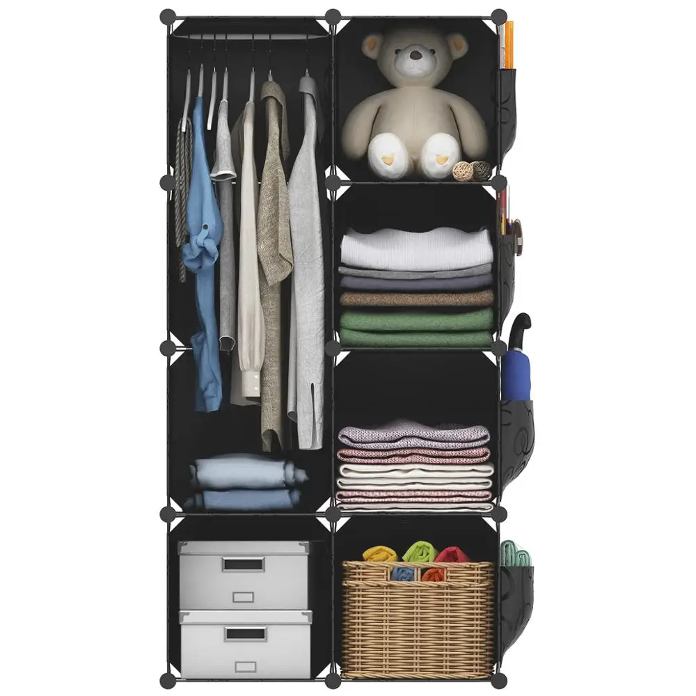 LANGRIA 8 Cube Non-woven Cloth Modular Wardrobe Extra Capacity available Multiuse Closet Storage Embossing Doors Home Furniture LANGRIA 8 Cube Non-woven Cloth Modular Wardrobe Extra Capacity available Multiuse Closet Storage Embossing Doors Home Furniture