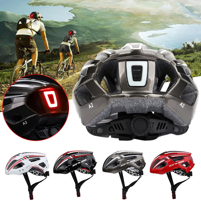 

NEW Helmet LED Light Rechargeable Intergrally-molded Cycling Helmet MTB Helmet Sport Safe Hat For Men Women