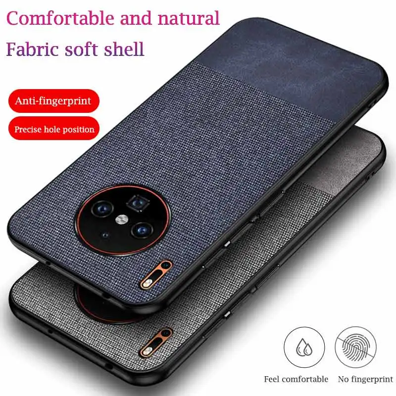 

for Huawei Mate 30 Mate 30 Pro Case Anti-fingerprint Shockproof Cloth Canvas stitchi Ultra-thin Cover For Huawei Mate30 Lite