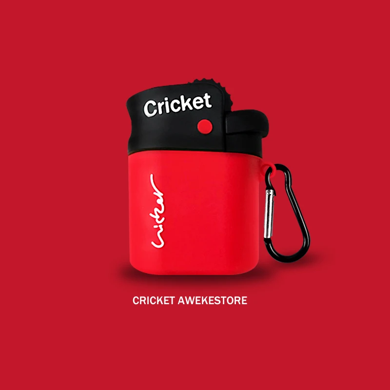 

3D Hipster Cricket Cigarette Lighter Earphone Cases For Apple Airpods 1/2 Cute Silicone Headphone Protection Cover Accessories