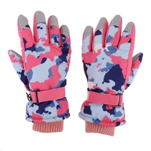 Unisex Kids Warm Waterproof Windproof Snow Snowboard Ski Sports Gloves Mitts Ski Snow Gloves