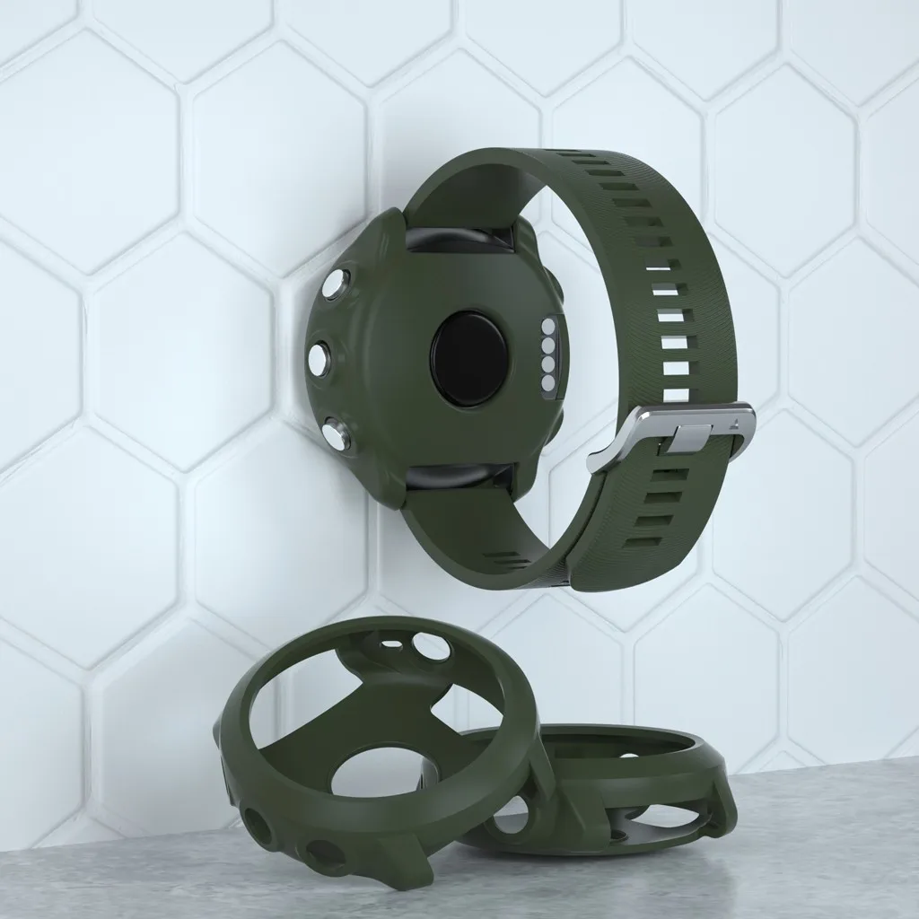 Мягкий сменный силиконовый тонкий чехол для часов Garmin Forerunner 645 Music Watch