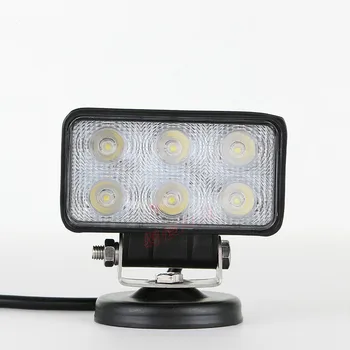

Car Spotlight 18W LED Work Light Forklift Headlight Auxiliary Reversing Light 6 Beads Square Spotlight