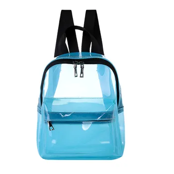 

solid casual bags pouch Transparent Waterproof Book Female Fashion College Students Transparent Backpack рюкзак mochila 3 color