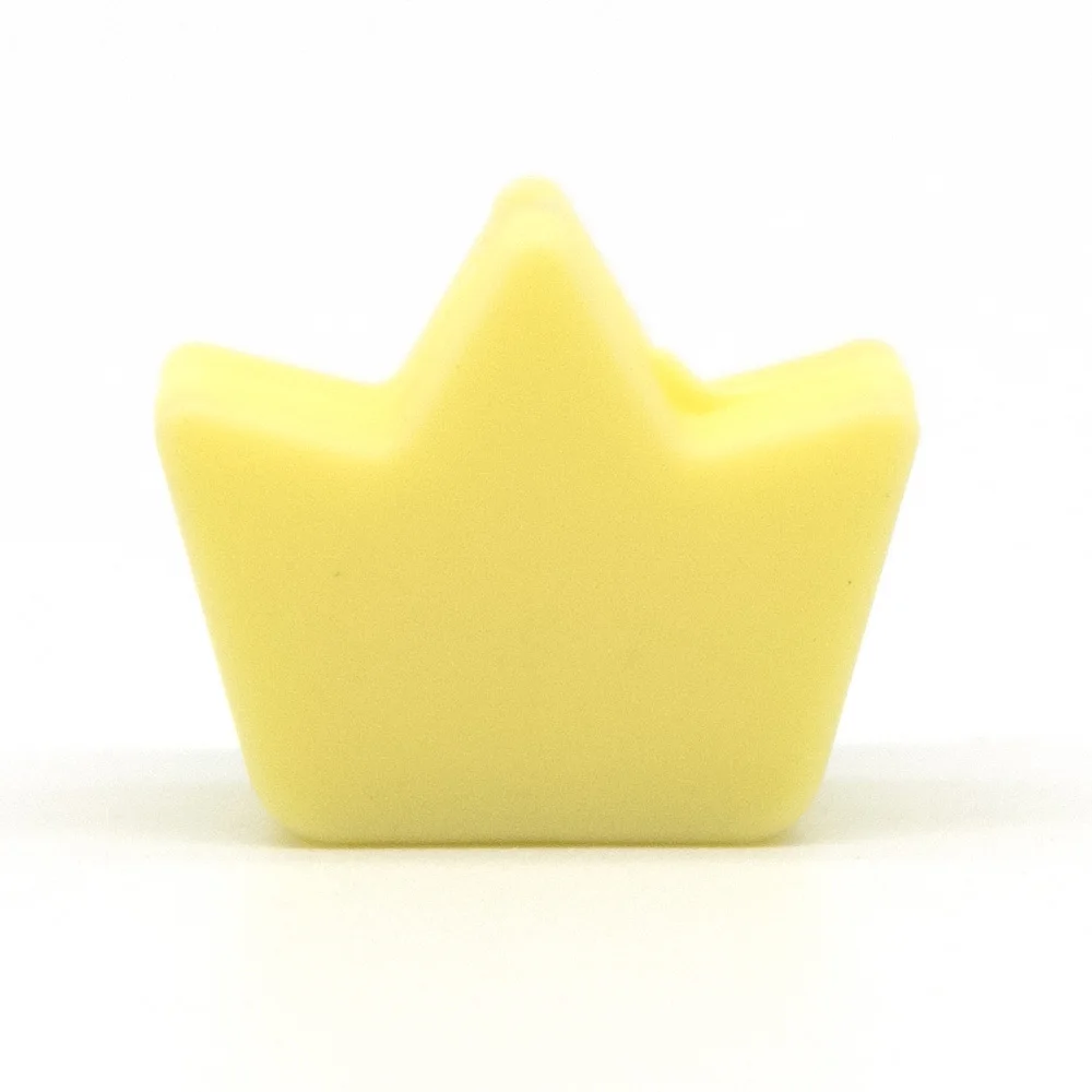 Cream Yellow 30 шт. Perle мини-Корона Силиконовый бисер ребенок Прорезывание Зубов Бусины, жемчужины пищевой силикон Kralen свободные бусина грызуны Прорезыватели игрушки - Цвет: Cream Yellow
